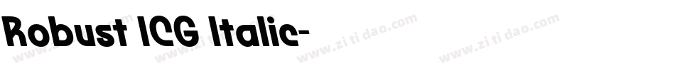 Robust ICG Italic字体转换
